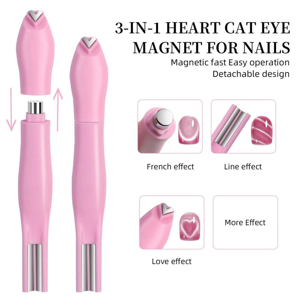 3-In-1 Heart Shape Cat Eye Nai - Contour Palette Stick 评论和价格