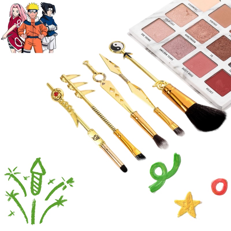 Naruto Anime Makeup Brush 5-Pi - Beauty No Makeup 评论和价格